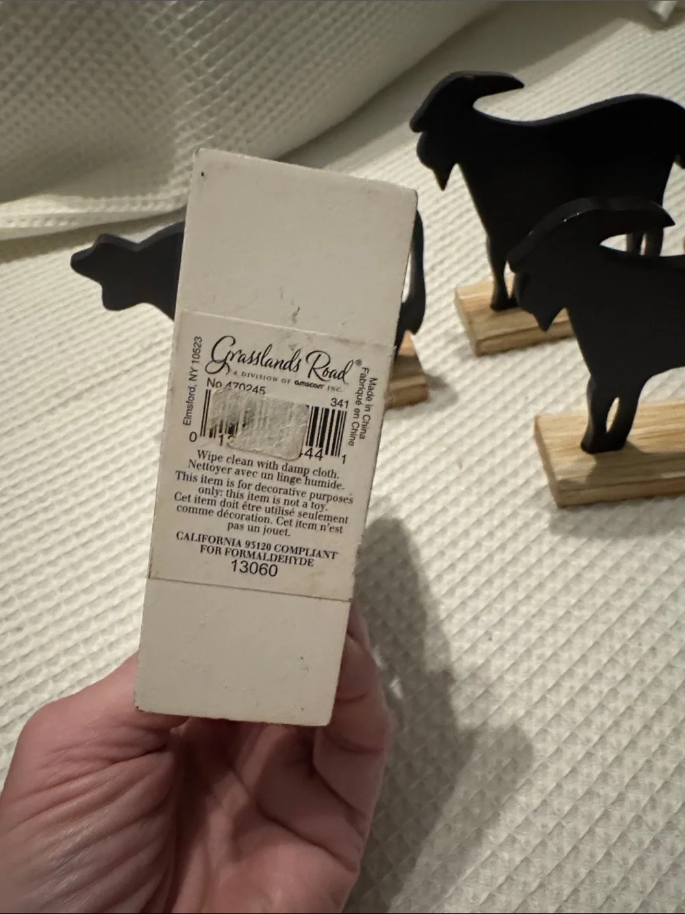 Grassland’s Road Set of 6 Wood Animals Cow Goat Sheep